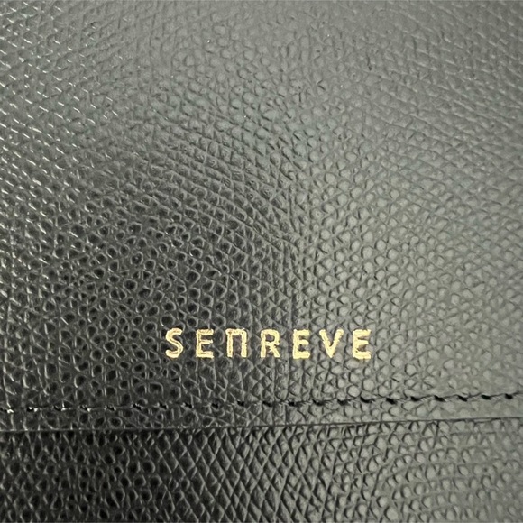 SOLD Senreve Envelope Laptop Sleeve Pebble Black Leather - Picture 7 of 9